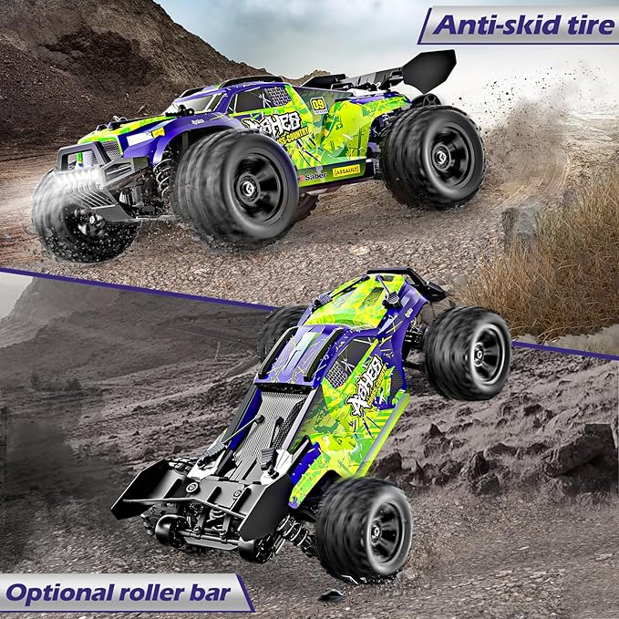 1/18 Scale RC Cars for Adults,Max 50mph Electric Off-Road RC Truck,Waterproof Electric High Speed RC Car 4X4 Remote Control Car,All Terrain RC Vehicle for Snow,Sand, Beach&Rocky Surfaces