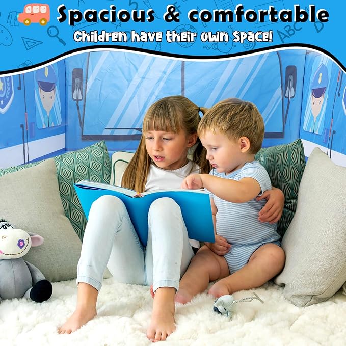Pop up Play Tent for Kids Aged 1-3 Years Old Boys and Girls : Police Car Playhouse Toy Play Tents for Toddlers 3-5 Kids Tent Indoor Outdoor Playhouse Toys for 1 + Year Old, Police Car