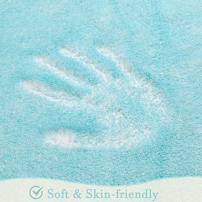 Topotdor Round Kids Play Rug Alphabet Nursery Area Rug Extra Large Soft Crawling Play Mat for Children Toddlers Bedroom (47 inch, Teal)