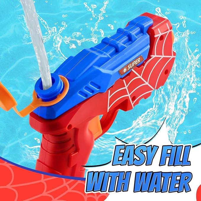 2 Pack Water Guns for Kids Squirt Water Pistols Cool Small Manual Water Gun, Party Favors Swimming Pool Beach Outdoor Water Toys, Ideal Summer Gifts for Boys Girls 3 5 4 6 7 8