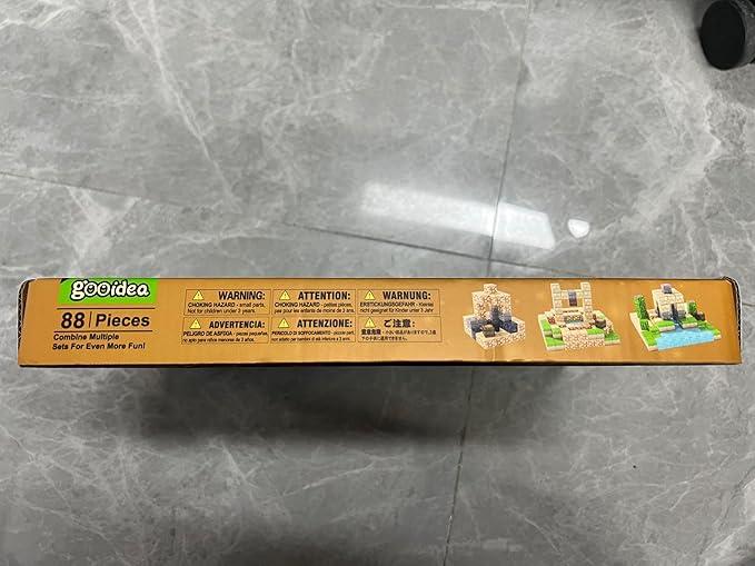 Large Magnetic Blocks Kids Toys, Sensory Learning Toys, Mine Magworld Building Craft, Desert Construction Set, 1“ Magnetic Building Cubes, Game Gift for 3+ Year Old Boys Girls