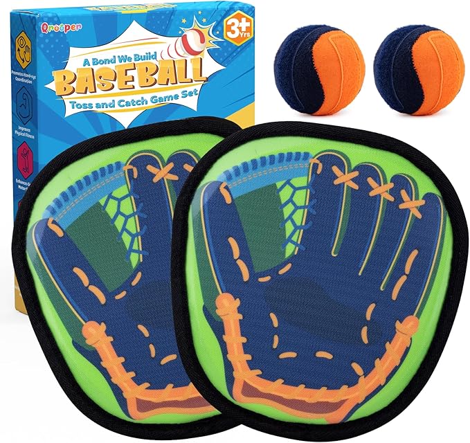 Toss and Catch Ball Game Set, Kids Baseball Games, Outdoor Pool Beach Toys, Backyard Camping Paddle Ball Toys for 3 4 5 6 7 Years Old Boys Girls Family Birthday Easter Gifts
