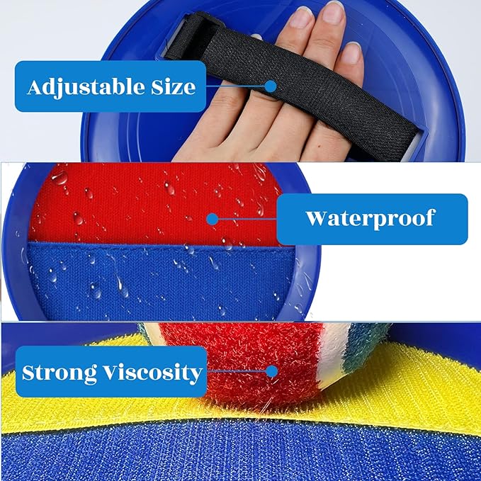 Toss and Catch Game Set, Outdoor Games with 4 Paddles 4 Balls and 1 Storage Bag, Great Outdoor Toys/Gifts for Kids, Classic Outdoor Games, Beach Games, Yard Games