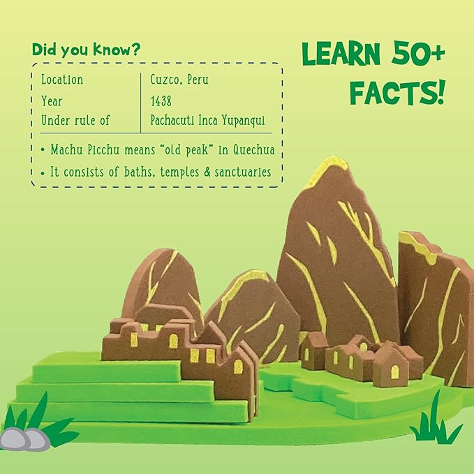 Imagimake Mapology Monuments of World | 3D Puzzles for Kids Ages 4-10 | Learning & Educational Toys | Christmas Geography Gifts