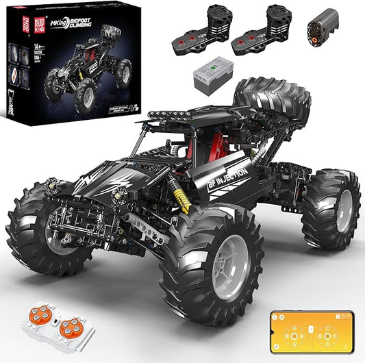 Mould King Bigfoot Climbing Car Building Kit, Remote Control Buggy Off-Road Racing Car Toy Building Blocks Set, for Kids/Adult(1016+ Pieces)