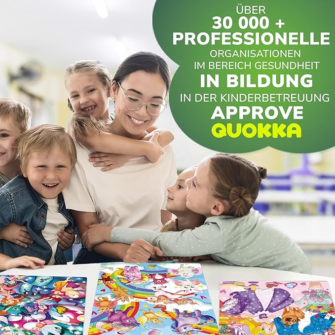 QUOKKA Puzzles for Toddlers 3-5 – 4 x 48 Pieces Puzzles for Kids Ages 3-4 – 12 Toy Learning Vert Girls for 4-6 – Jigsaw Game for Boy and Girl 3-5-7 Year Old