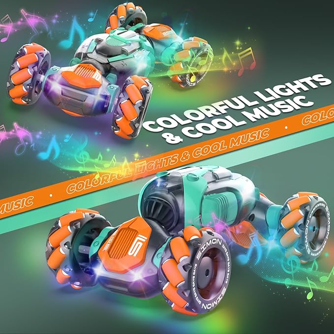 Dysaim Gesture Sensing RC Stunt Car, Gesture RC 2.4GHz Remote Control Sensor Twist Car for Boys Age 6-12 yr