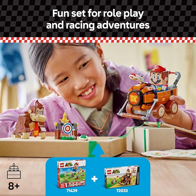 LEGO Super Mario: Mario Kart Donkey Kong & DK Jumbo - Collectible Toy Building Set for Kids, Boys and Girls, Ages 8+ - Nintendo Donkey Kong and Mario Kart Toy for Fans - Gift Idea - 72033
