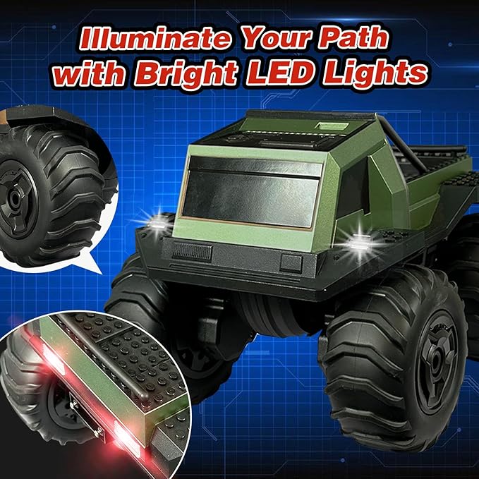 Rc Cybertruck Toy, All-Terrain Capability Remote Control Truck for Kids&Adults, Off-Road Car, Gift for Kids Ages 7 8 9 10+ Boys Green