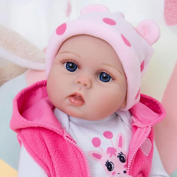 Milidool Lifelike Reborn Baby Doll 18 in Full Body Soft Vinyl Realistic Baby Girl,Poseable Anatomically Baby Dolls That Look Real Girls Babies Realistic Baby Dolls Girl Newborn Toddler for Kids Age 3+