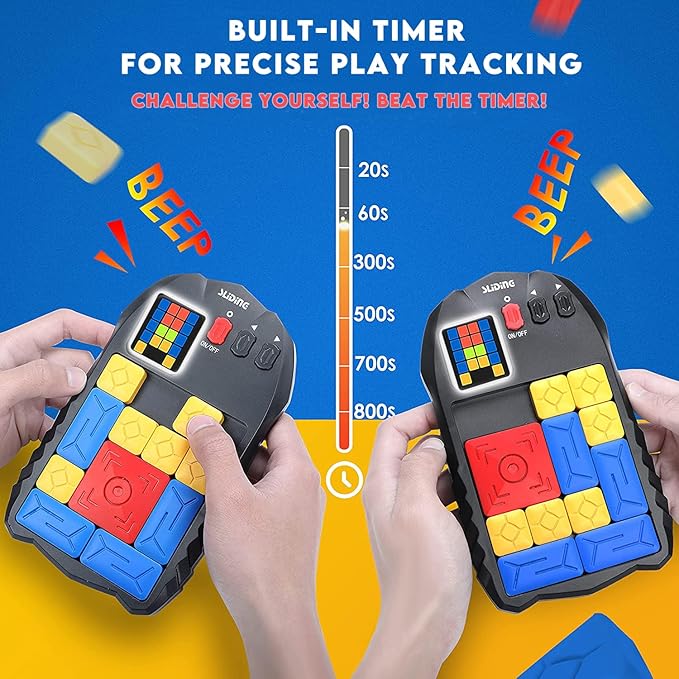 Super Slide Games, Puzzle Games - with 500+ Levels, Electronic Brain Games - STEM Learning Toy, Brain Teaser Puzzle Fun for All Ages