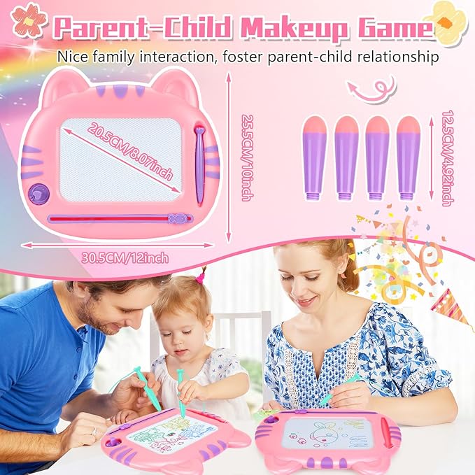 Toddler Toys,Toys for 1-2 Year Old Girls,Magnetic Drawing Doodle Board for Toddler 1-3,Learning Educational Baby Kids Toys for 18 Months 1 2 3 Year Old Girl,Girl Toys Christmas Birthday Gifts