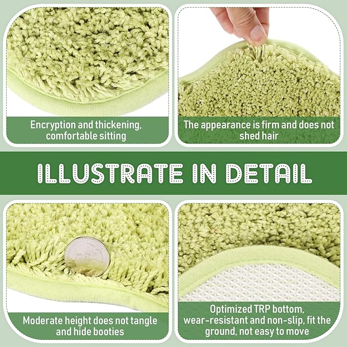 Nuogo 10 Pieces Kids Crazy Carpet Circle Seats Rainbow Floor Rug Mats Warm Colorful Soft Floor Cushions for Home School Classroom Story Time Group Activity Spot Marker Play Areas (Flower)