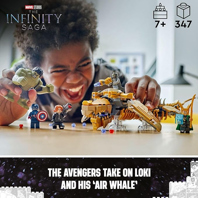 LEGO Marvel The Avengers vs. The Leviathan Superhero Toy, Building Set for Kids with Hulk Action Figure Plus 4 Marvel Minifigures, Avengers Birthday Gift for Boys and Girls Ages 7 and Up, 76290