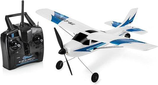 Top Race Remote Control Airplane - RC Plane 3 Channel Battery-Powered - Radio Control Airplanes for Adults and Kids 8+ - Easter Gift Toy - Easy to Control Electric Planes with Propeller Saver