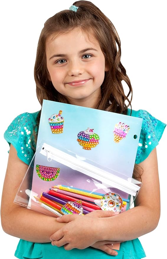 Creativity for Kids Big Gem Diamond Painting Kit: Sweets Stickers and Suncatchers - Diamond Art for Kids, DIY Stickers and Suncatcher Kit for Girls Ages 6-8+