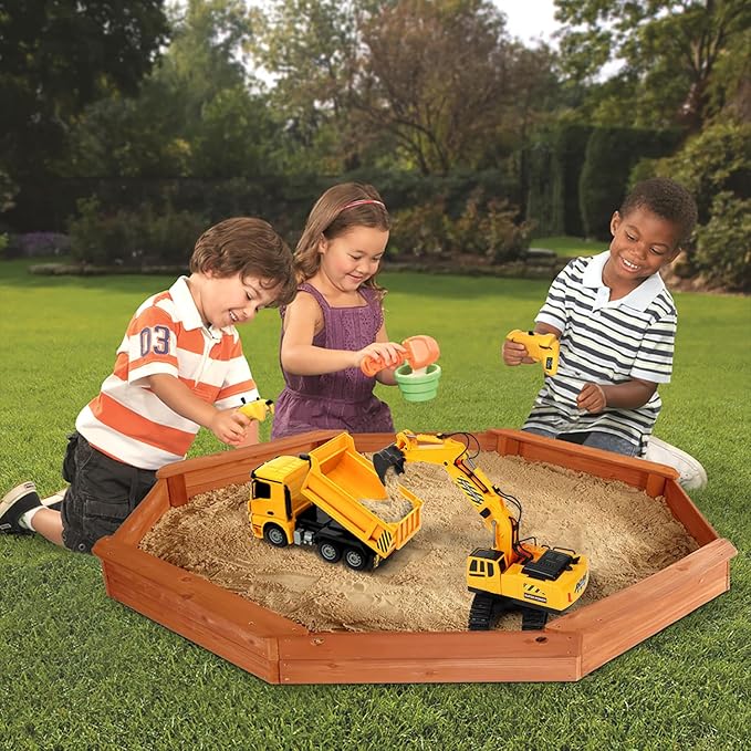RC Toys Construction Excavator Car: Kids Birthday Gift for Boys Girls 4 5 6 7 8 9+ Year Old Truck Dump Best Toddler Sand Play Vehicles Set Age 4-8