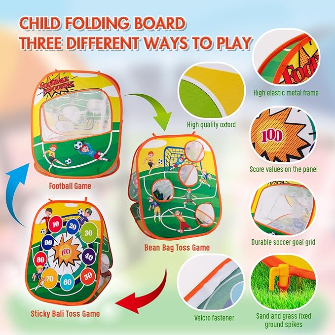 Sundaymot Bean Bag Toss Game Toy, Football Toys. Toddler Outdoor/Indoor Toys, for Kids Ages 3 4 5 6 7 8 Year Old Boys Gift, Birthday Or Christmas Party Game Toys, Backyard Game