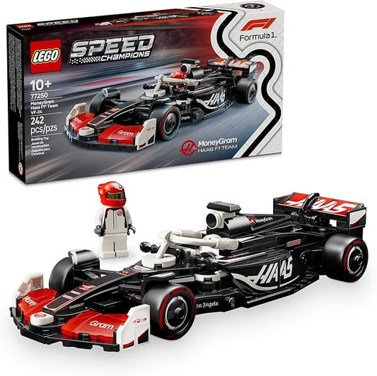 LEGO Speed Champions MoneyGram Haas F1 Team VF-24 Race Car Toy - Building Set for Kids, Boys & Girls, Ages 10+ - Toy Car for F1 Fans - Gift Idea for Birthday - 77250