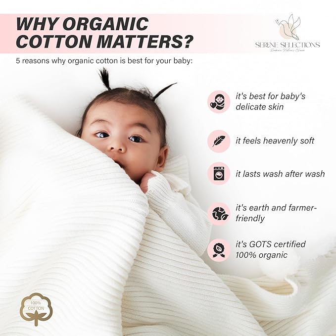 Knitted Newborn Gift Set – 100% Organic Cotton Baby Girl Outfit & Blanket – Soft Coming Home Set (0-3M, 3-6M) – Cozy Infant Set for Daily Wear & Photoshoot – Ropa para Bebé Recién Nacido