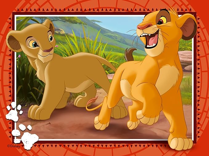 Ravensburger - Puzzle: The Lion King, Puzzle 3 Years or Older, Puzzles Children 3 Years, Kids Puzzle, Gift Child 3 Years, Ravensburger Puzzle, 4 puzzles for children 3 years, 12004025