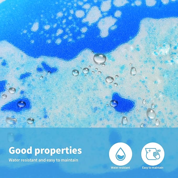 Art3d 9PCS Round Sensory Floor Tiles for Kids, Toddlers and Children, Colorful Liquid Sensory Activity Mat for Active Play and Decorative