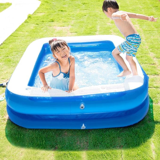 Inflatable Swimming Pool, 79x59x20in, Kiddie Pools Family Swim Center for Kids Inflatable Lounge Pool for Kiddie, Kids, Easy Set for Backyard Summer Water Party