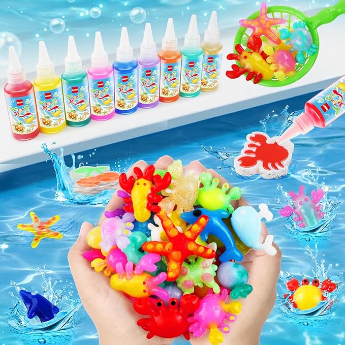 Magic Water Elf Toy Kit, Aqua Fairy Water Gel Kit, Magic Water Elf, Aqua Fairy, Magic Water Gel Kit with 20 Magic Gels and 24 Shape Molds, DIY Water Gel Kit, Birthday Gifts for Girls and Boys