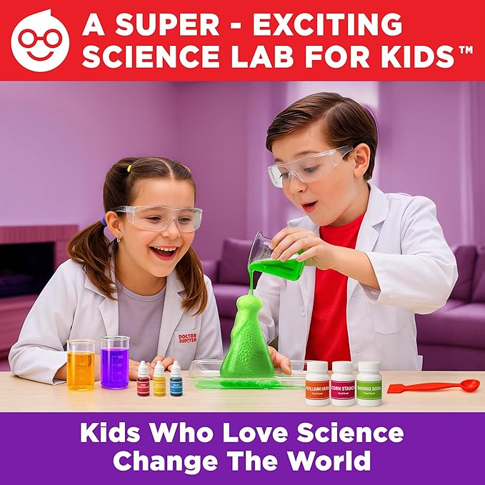 Doctor Jupiter My First Science Kit for Kids Ages 4-5-6-7-8| Birthday Gift Ideas for 4-8-12 Year Old Boys & Girls| Toy Stem Kit with 100+ Experiments| Learning & Educational, Preschool Activities