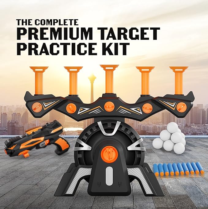 Hover Shot Shooting Toy for Kids - Ball Target Game for Nerf Guns - Cool Birthday Gifts Toys for Boys Age 6+ Year Old Boy Best Teenage Gift Idea - Gun, Targets & Darts - Powered by Plug or Batteries