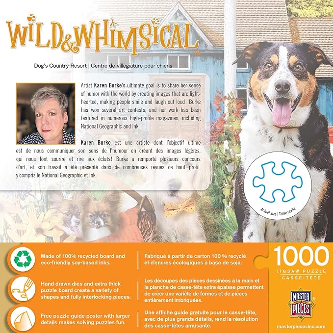 MasterPieces 1000 Piece Jigsaw Puzzle For Adults, Family, Or Youth - Dog's Country Resort - 19.25"x26.75"