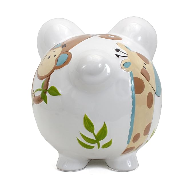 Child to Cherish Ceramic Piggy Bank for Boys (Jungle Jack)