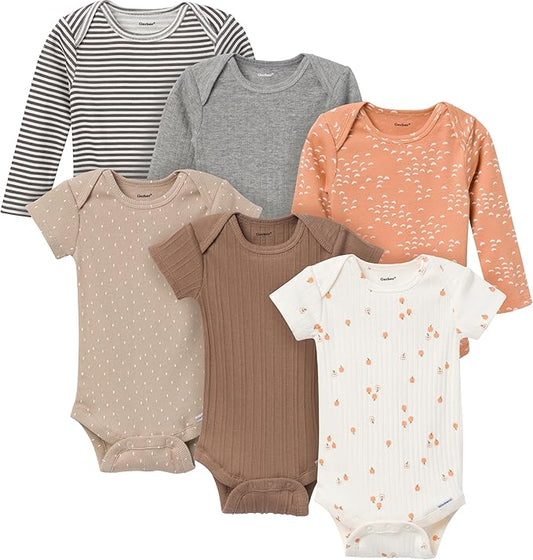 Gerber Baby Girls' 6-Pack Long-Sleeve Onesies Bodysuits
