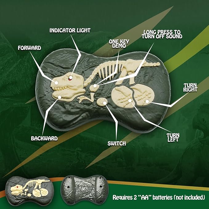 Hot Bee Dinosaur Toys for Kids 3-5-7, Remote Control Dinosaur Toys for 3 4 5 6 7 8 Year Old Boys, Electronic Walking Robot Dinosaur Toy with Light & Realistic Roaring Sound
