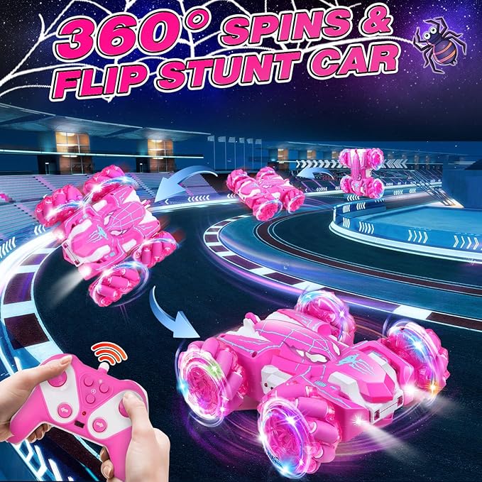 Dolanus Spider Remote Control Car, RC Cars Kids Toys Girls 3-5, Toys for Ages 8-13, Gifts for 3 4 5 6 7 8 10 12 Year Old Girls Kids Toddlers Birthday