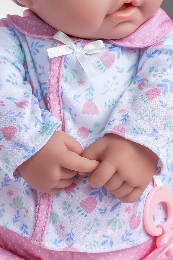 JC Toys La Baby Caucasian 20-inch Small Soft Body Baby Doll | Washable |Removable Pink Floral Outfit w/ Hat, Pacifier & Magic Bottle | for Children 12 Months +
