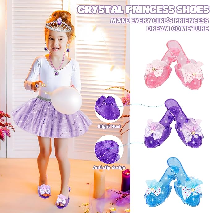 Princess Dress Up Toys & Jewelry Boutique,Girl Role Play Gifts,Kids Toys for 3-6 Years Girl Toddler B-Day Party Favors