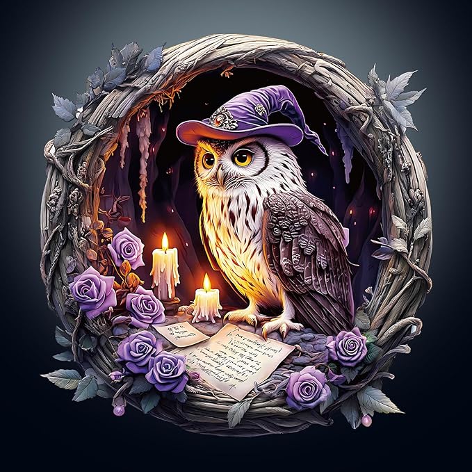 KAAYEE Wooden Puzzles for Adults 200 Pieces Wooden Owl Jigsaw Puzzles for Adult Wood Owl Puzzle Gifts for Mother's Day Adults Kids Animal Puzzle(11.4 * 11.4in)