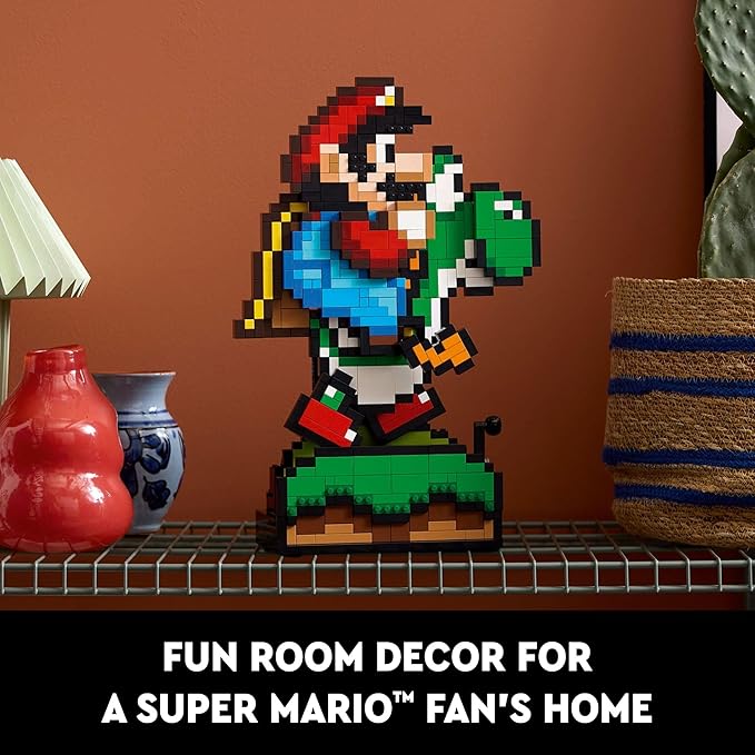 LEGO Super Mario World: Mario & Yoshi Building Set - 3D Puzzles for Adults, Ages 18+ - Gift for Fathers Day - DIY Crafts for Fans of Nintendo Game - Home or Office Display - 71438