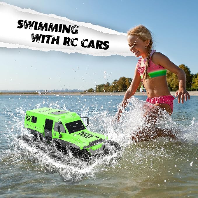 RC Trucks 8WD Offroad Waterproof,50Mins Playing Time Battery,1: 12 Large Remote Control Monster Truck for Boys Girls,Amphibious Gift Toy for Kids Age 6 7 8 9 10 11