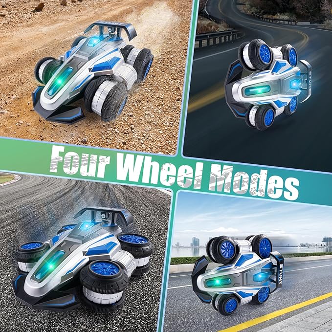 1:14 Scale RC Stunt Car, 360° Rotating Remote Control Car, 2.4GHz 4WD RC Car for Kids, Ages 6-12 Racing,4WD Drift Truck for Boys Girls Birthday Gift
