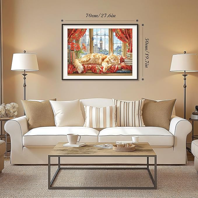 Jigsaw Puzzles 2 Pack 1000 Pieces - WISHDIAM Puzzles for Adults - Cats Funny Kitten Pets Animal Lovers Impossible Difficult Challenging Puzzles for Home Decor Birthday Party Gifts Toy for Men Women