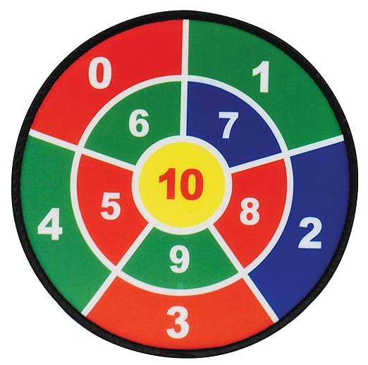 TickiT Target Math - 3 Large (17.75") Fabric Dart Boards with 9 Balls Using Hook-and-Loop Fasteners - Safe Dart-style Game for Kids