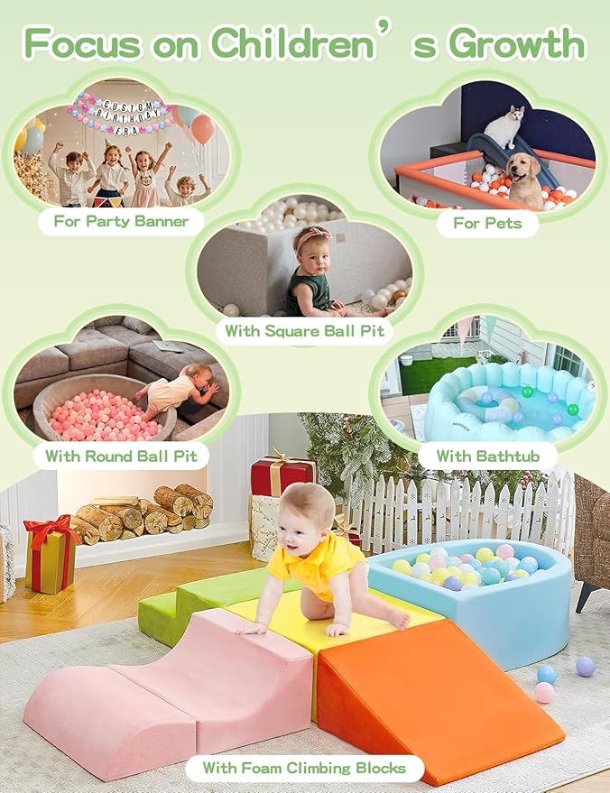 STARBOLO Ball Pit Balls for Toddlers - Macaron Ball Pit Balls Crush Proof Plastic Toy Balls for Toddlers Ball Pits, Ball Pit Play Tent, Baby Pool Water Toys,150pcs(Blue,Green,White)