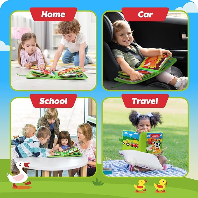INKLAB Toddler Busy Board Ages 3, Learning Toys for 3+ Year Old, Sensory Toys for Kids with Autism, Preschool Learning Activities, Kids Ages 3+, Activities Toy for Car Travel Airplane