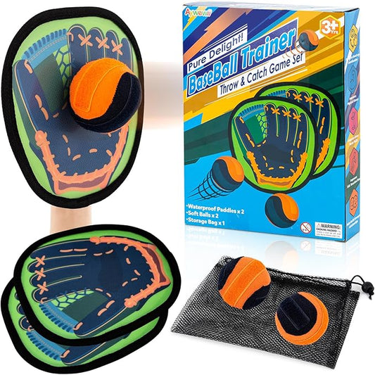 Aywewii Toss and Catch Ball Game Toddler Kids Beginner Baseball Training Glove Beach Pool Toys Outdoor Yard Games for 3 4 5 6 7 Year Old Boys Girls Toys Birthday Gifts Easter Basket Stuffers