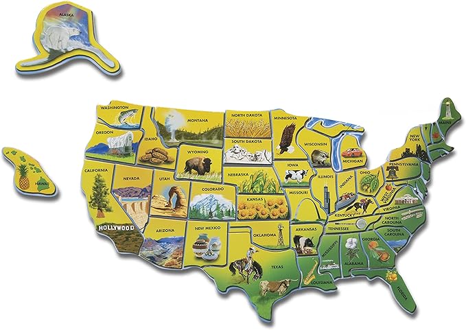 Melissa & Doug USA Map Wooden Puzzle (45 pcs)