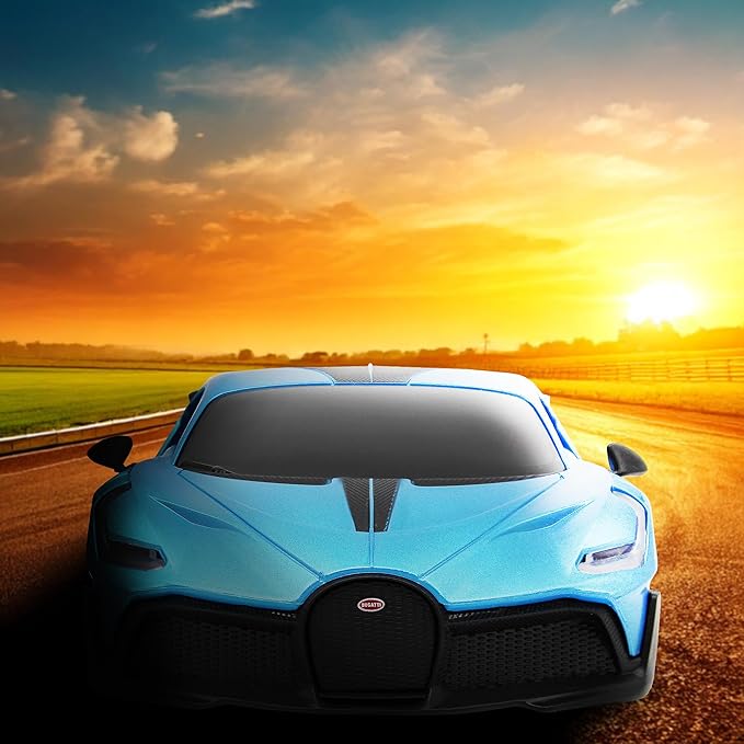 CMJ RC Cars Bugatti Divo Blue Remote Control Radio Car 1:24 Officially Licensed 1:24 Scale Working Lights 2.4Ghz