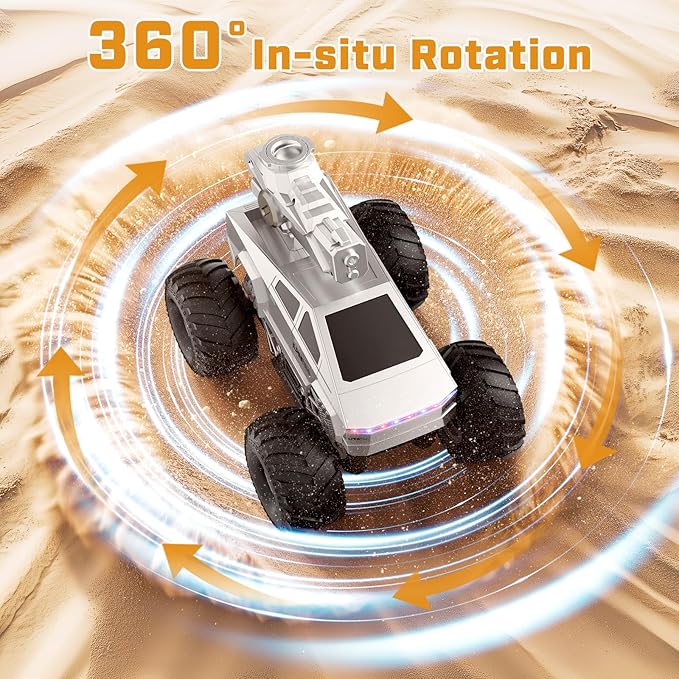 2-in-1 Trucks Toy-1/16 Remote Control Monster Trucks Toy, Amphibious 4WD All Terrain Off-Road Waterproof Pickup, 2.4GHZ Vehicles,RC Cars for Boys Age 6 7 8 9 10-12+