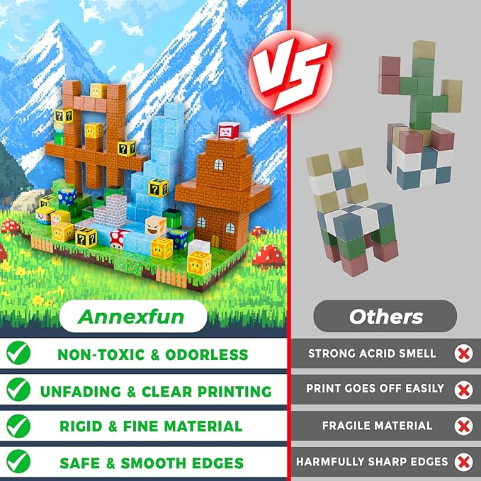 Magnetic Blocks-100PCS Magnetic Toy World Set Magnetic Building Blocks, STEM Montessori Sensory Toys for Toddlers Kids Boys Girls Ages 3 4 5 6 7 8 9 10 Christmas Birthday Gifts